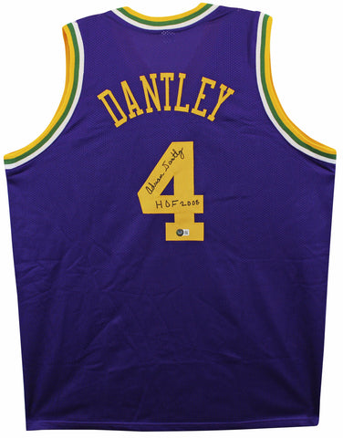 Adrian Dantley "HOF 08" Authentic Signed Purple Pro Style Jersey BAS Witnessed