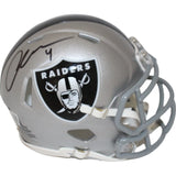 Aidan O'Connell Signed Las Vegas Raiders Mini Helmet Beckett 43082