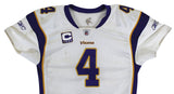 Vikings Brett Favre 2009 Game Used White Reebok Road Jersey Photo Matched