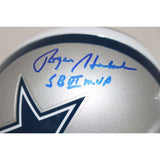 Roger Staubach Signed Dallas Cowboys Mini Helmet VSR4 SB MVP Beckett 43277
