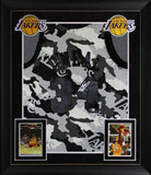 Lakers Shaquille O'Neal Signed Alt Camo M&N 96-97 HWC Swingman Framed Jersey BAS