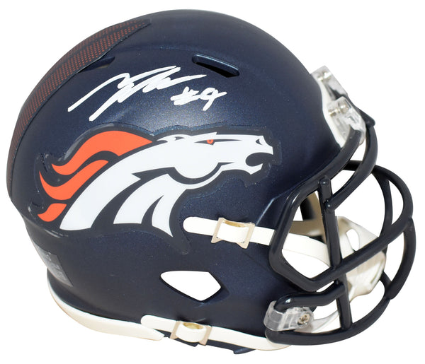 TALANOA HUFANGA AUTOGRAPHED DENVER BRONCOS SPEED MINI HELMET BECKETT