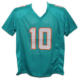 Tyreek Hill Autographed/Signed Pro Style Teal XL Jersey Beckett 36249