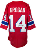 Steve Grogan Signed New England Patriots Jersey (JSA COA) Pats Q.B. 1975-1990