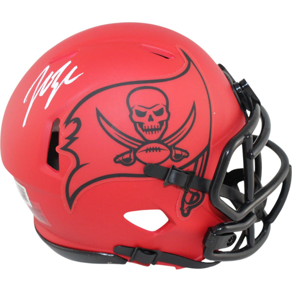 John Lynch Signed Tampa Bay Buccaneers Rave Mini Helmet Beckett Witness 51445