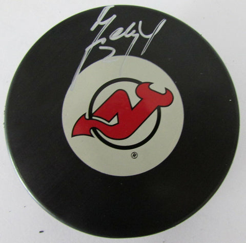 Marek Zidlicky New Jersey Devils Autographed/Signed Devils Logo Puck JSA 144577