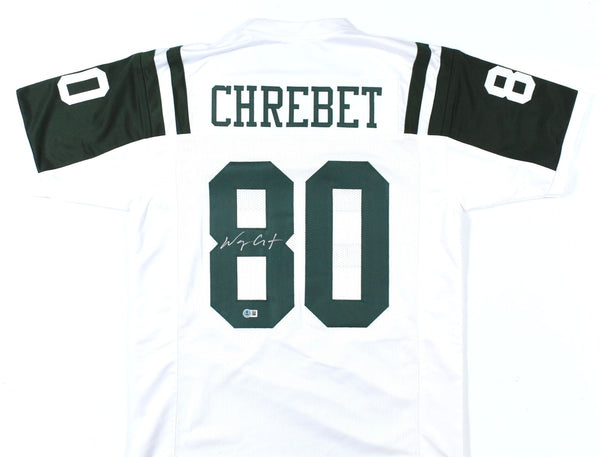 Wayne Chrebet Autographed White Pro Style Jersey - Beckett W Hologram *Silver