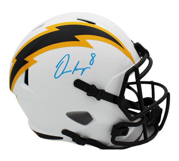 Omarion Hampton Signed Los Angeles Chargers Speed Full Size Lunar NFL Helmet