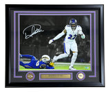 Derrick Henry Signed Framed 16x20 Baltimore Ravens White Jersey Photo BAS 56584