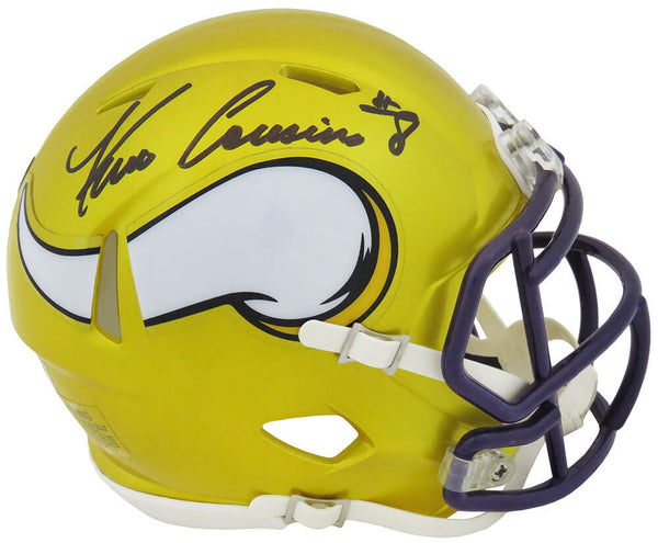 Kirk Cousins Signed Vikings FLASH Riddell Speed Mini Helmet - (FANATICS COA)