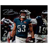Zack Baun Autographed Philadelphia Eagles 8x10 Photo Beckett Witness 52875