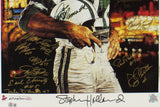 1969 New York Jets Alumni Signed Unframed Joe Namath Artist Proof Poster-25 sigs
