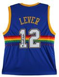 Lafayette "Fat" Lever Authentic Signed Blue Pro Style Jersey BAS Witnessed