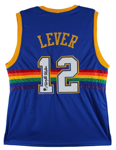 Lafayette "Fat" Lever Authentic Signed Blue Pro Style Jersey BAS Witnessed