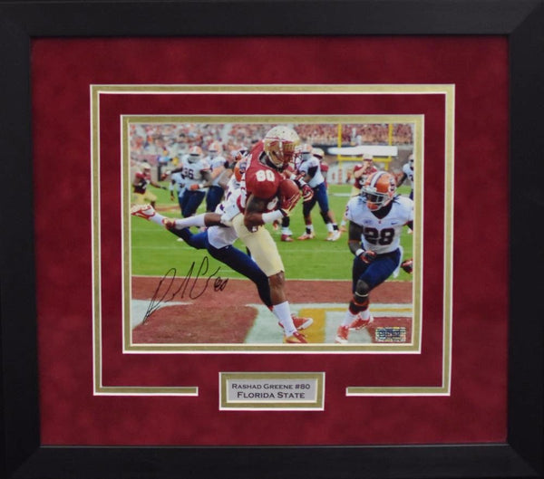RASHAD GREENE AUTOGRAPHED FLORIDA STATE SEMINOLES 8x10 FRAMED PHOTO COA