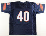 Gale Sayers Signed Chicago Bears Career Highlight Stat Jersey (JSA COA) HOF R.B.