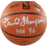 David Thompson Autographed Denver Nuggets Wilson Basketball HOF 96 Beckett 55473