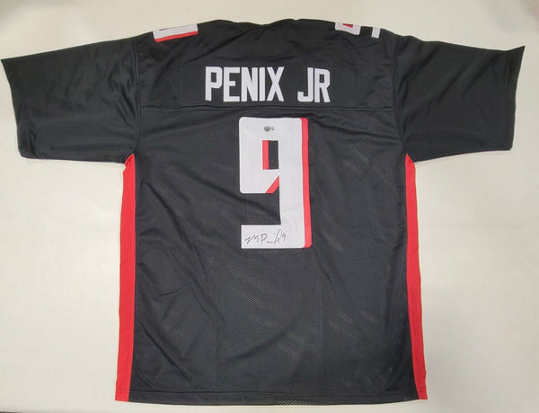 MICHAEL PENIX JR AUTOGRAPHED SIGNED PRO STYLE CUSTOM XL JERSEY BECKETT QR COA