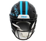 Steve Smith Signed Carolina Panthers Speed Flex ALT Auth. NFL Helmet with 1 Ins.