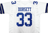 Tony Dorsett Dallas Signed White Football Jersey JSA