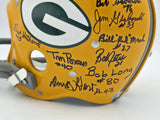 Super Bowl I Champions Packers Team Autographed Yellow Full Size Helmet With Sig