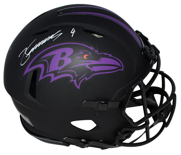 ZAY FLOWERS AUTOGRAPHED BALTIMORE RAVENS ECLIPSE AUTHENTIC HELMET BECKETT