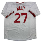 Autographed/Signed Jose Rijo 90 WS MVP Cincinnati White Jersey Beckett COA