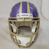 ROQUAN SMITH SIGNED RAVENS F/S FLASH SPEED AUTHENTIC HELMET BECKETT QR