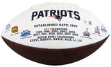 Patriots Christian Gonzalez Signed Rawlings White Panel Logo Football BAS Wit