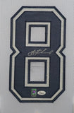 FRAMED DALLAS COWBOYS TROY AIKMAN AUTOGRAPHED SIGNED JERSEY JSA COA