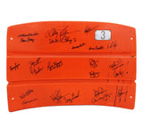 1986 NY Mets Alumni Signed Shea Stadium Seatback- Ed Hearn, Dwight Gooden