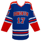 Jari Kurri Signed Blue Throwback Custom Hockey Jersey w/HOF'01 - (SCHWARTZ COA)