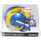 Jared Verse Autographed Los Angeles Rams Mini Helmet Beckett Witness 51871