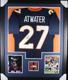 STEVE ATWATER (Broncos blue TOWER) Signed Autographed Framed Jersey JSA