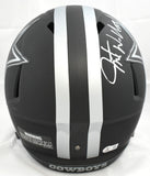 Javonte Williams Signed Cowboys F/S Eclipse Speed Helmet- Beckett W Holo *Damage