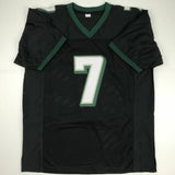 Autographed/Signed MICHAEL MIKE VICK Philadelphia Black Football Jersey PSA COA