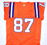 Ed McCaffrey Autographed Orange Pro Style Jersey - Beckett W Hologram *Black