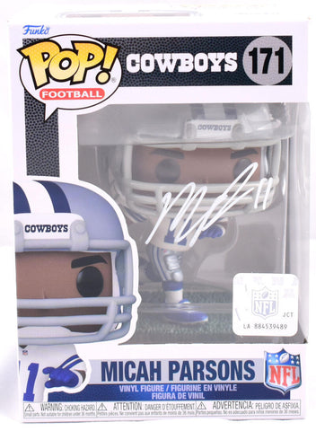 Micah Parsons Autographed Dallas Cowboys Funko Pop Figurine 171- Fanatics *White