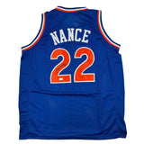 Autographed/Signed Larry Nance Cleveland Blue Basketball Jersey JSA COA