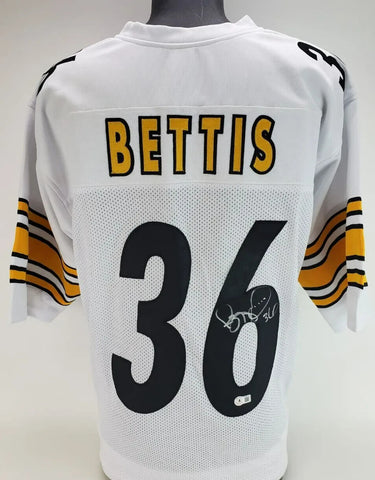 Jerome Bettis Signed Pittsburgh Steelers Jersey (Beckett) Super Bowl XL Champ RB
