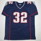 Autographed/Signed Antowain Smith 2x SB Champ New England Blue Jersey JSA COA