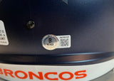 Bo Nix Augographed/Inscribed "Go Broncos" Navy 5280 FS Replica Helmet BAS COA
