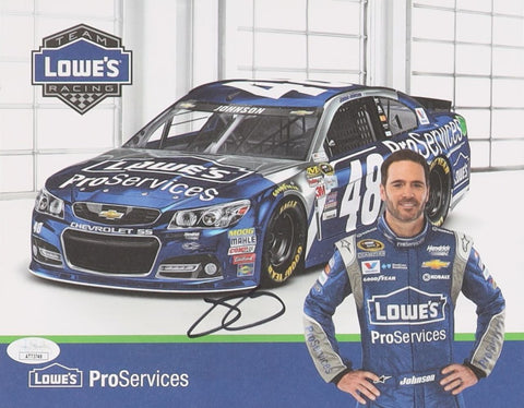 Jimmy Johson Signed 8x10 NASCAR Lowes Photo JSA