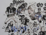 1986 NY Giants Signed by 11 Litho 19x25 Parcells Taylor Carson+++ PSA/DNA 209352