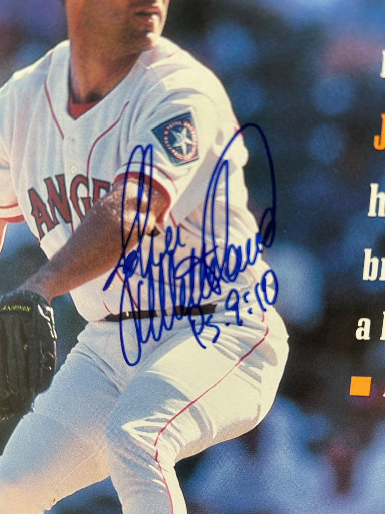 John Wetteland Rangers Autographed Sports Spectrum Magazine Inside pho ...
