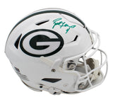 Brett Favre Signed Green Bay Packers Speed Flex Authentic Alt 24 White Helmet