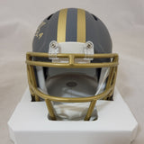 DREW BREES SIGNED NEW ORLEANS SAINTS SLATE SPEED MINI HELMET BECKETT QR