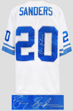 Barry Sanders Signed Lions White 1996 TB M&N NFL Legacy Football Jersey (SS COA)