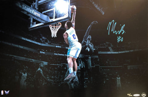 Miles Bridges Autographed Hornets "Baseline Jam" 16" x 24" Photograph UDA LE 100