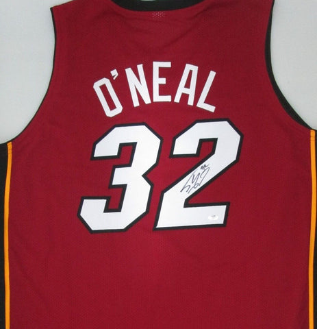 Shaquille O'Neal Signed Red Heat Jersey (JSA COA) 4xNBA champion 2000-2002,2006
